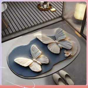 3D Butterfly Design Floor Mat