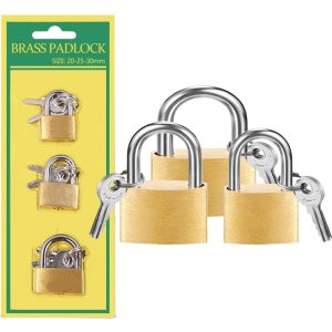 6 Pcs Brass Padlock Set