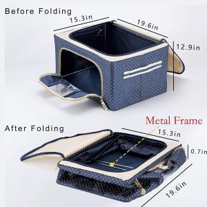 Foldable Storage Box with Metal Frame