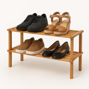 2-Tier Wooden Shoe Rack
