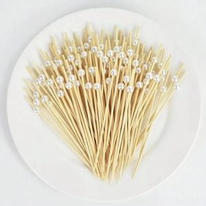 30 pcs Elegant Pearl-Head Food Skewers