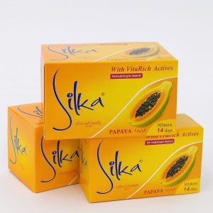 Silka Papaya Whitening Soap – Set of 3 (135g Each)