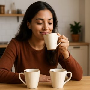 Set of 3 Elegant Ceramic Mugs