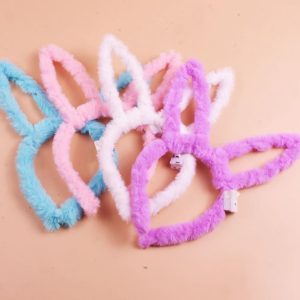 6 Pcs Fluffy Bunny Ear Headbands