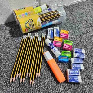 30 Pcs Stationery Set – Pencils, Erasers, Sharpeners & More