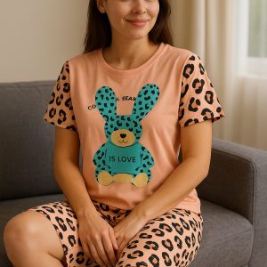 Ladies Printed Nightwear Set (2 Pcs – Assorted Designs)