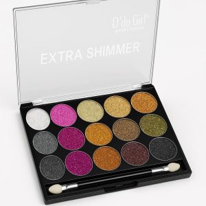 Extra Shimmer Eyeshadow Palette – 15 Colors