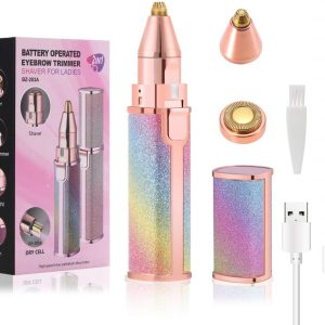 2-in-1 Battery Operated Eyebrow Trimmer & Shaver for Ladies