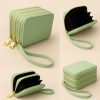 Women’s Triple Zipper Wallet with Wrist Strap Mint for 1 KD in Kuwait