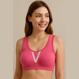 Free Size Printed Comfort Bra – 2 Pcs Set Assorted colors