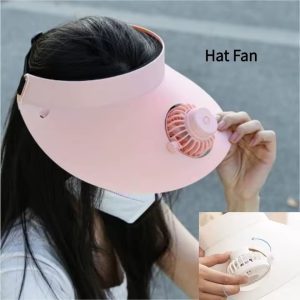 Rechargeable Hat Fan – Hands-Free Cooling Visor