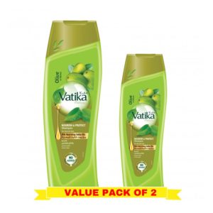 Vatika Olive Nourish & Protect Shampoo – Value Pack (400ml + 200ml)