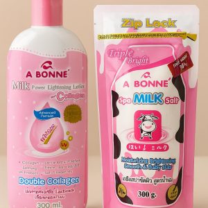 A Bonne Milk Power Lightening Lotion and Spa Salt