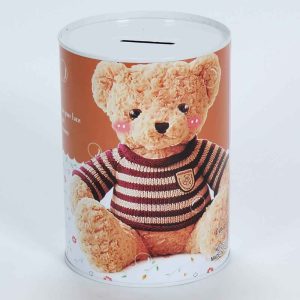 Cute Teddy Bear Printed Coin Bank
