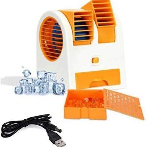 Mini Dual Blade USB Fan with Cooling Drawer