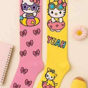 2 Pairs Hello Kitty Summer Vibes Socks