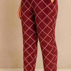 Cozy Winter Velvet Pajama Pants with Pockets