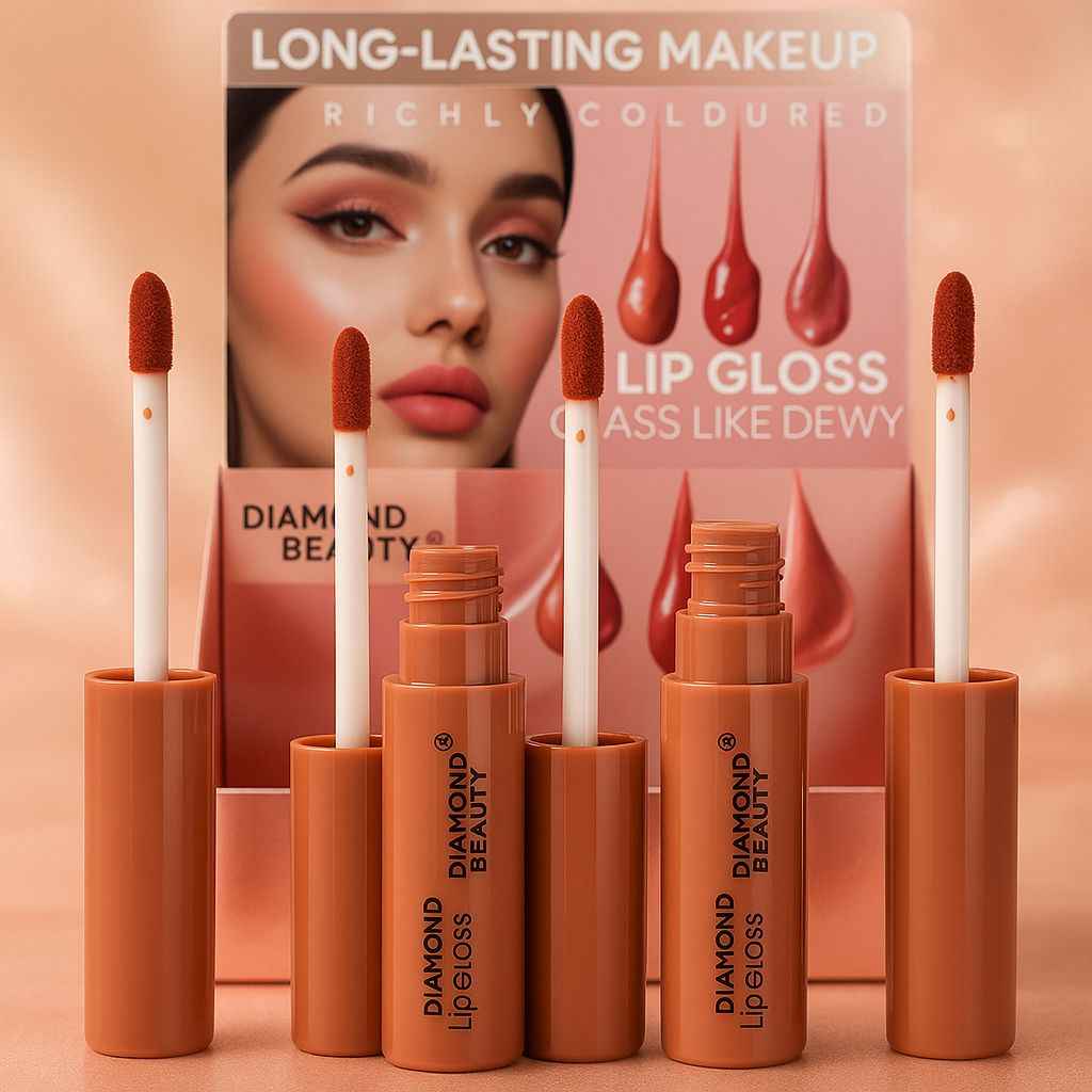 buy 4 Pieces Diamond Beauty Long-Lasting Lip Gloss For 1KD in Kuwait