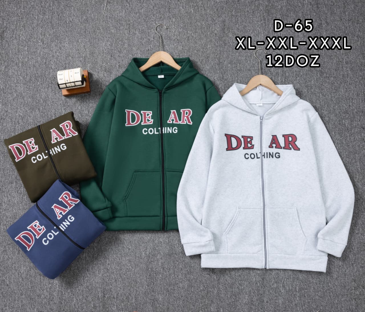 Buy Dear Clothing Zip-Up Hoodie Collection For 1KD in Kuwait