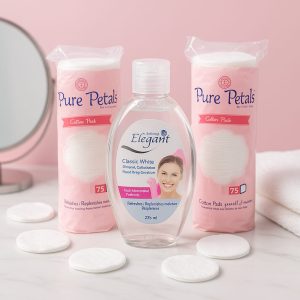 shop Classic White Facial Cleanser (225 ml)+Cotton Pads (75 pcs) For 1KD in Kuwait