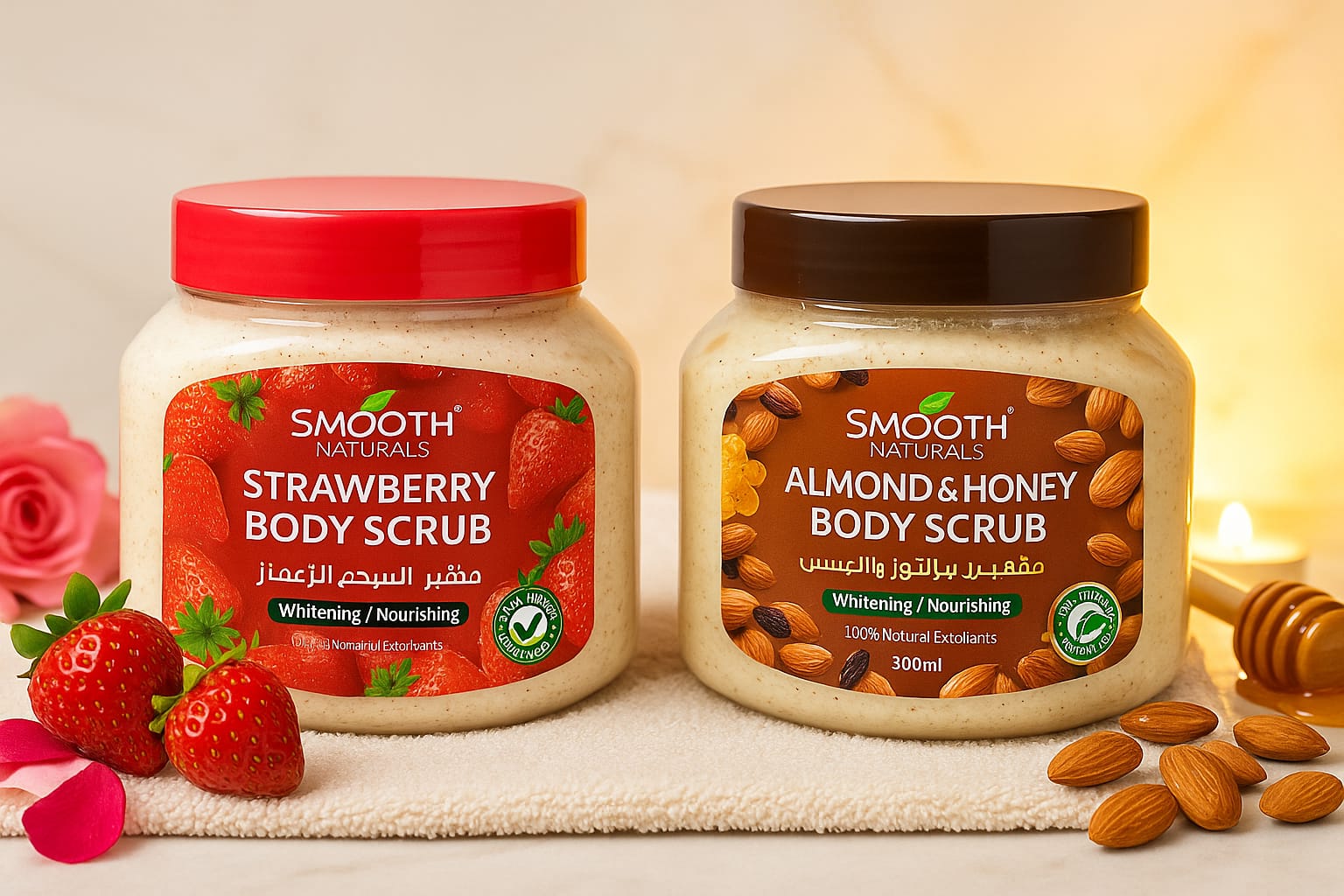 Smooth Naturals Whitening & Nourishing Body Scrub – Set of 2 Buy Smooth Naturals Whitening & Nourishing Body Scrub – Set of 2 For 1 KD in kuwait