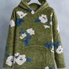 Order Ultra Soft Floral Hoodie Online For 1KD in Kuwait