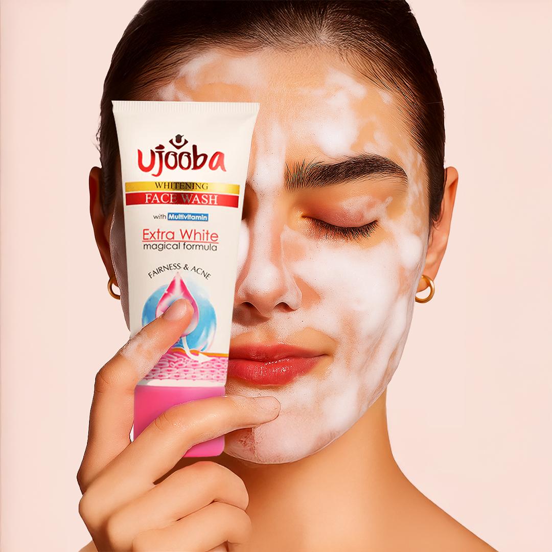 Shop Ujooba Extra White Facial Cleanser For 1KD in Kuwait