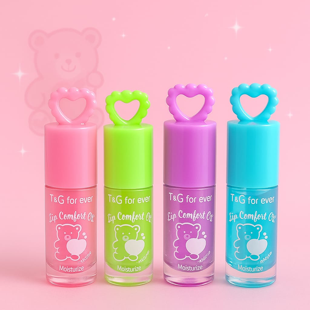 4 PCS Forever Teddy Lip Comfort Oil Order Forever Teddy 4-Pack Lip Oil Set For 1KD in Kuwait