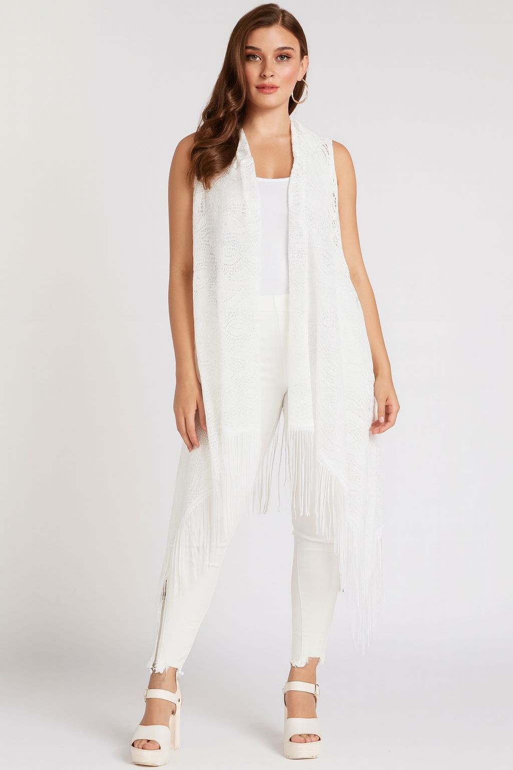 Boho Chic Crochet Fringe Shrug Buy Fringe Crochet Boho Shrug For 1KD in Kuwait