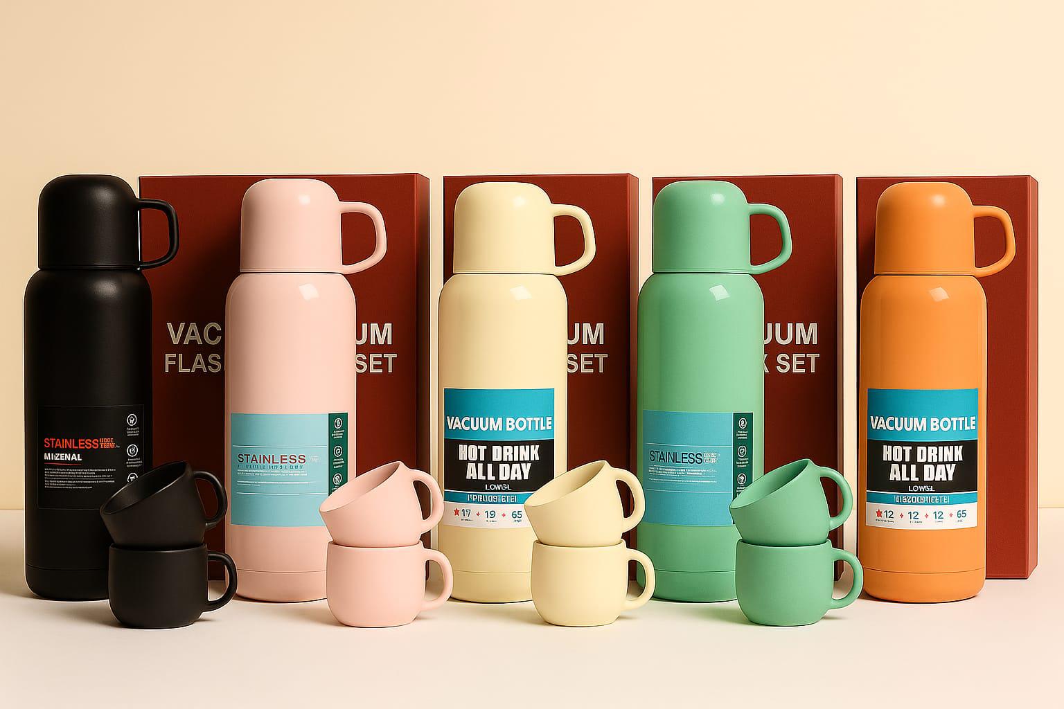 Insulated Flask Gift Set Order Insulated Thermos Flask Set For 1KD in Kuwait