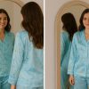 Luxury Satin Floral Night Suit Set Purchase Luxury Satin Pajama Suit For 1KD in Kuwait