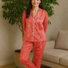 Luxury Satin Floral Night Suit Set Get Satin Floral Sleepwear Set For 1KD in Kuwait