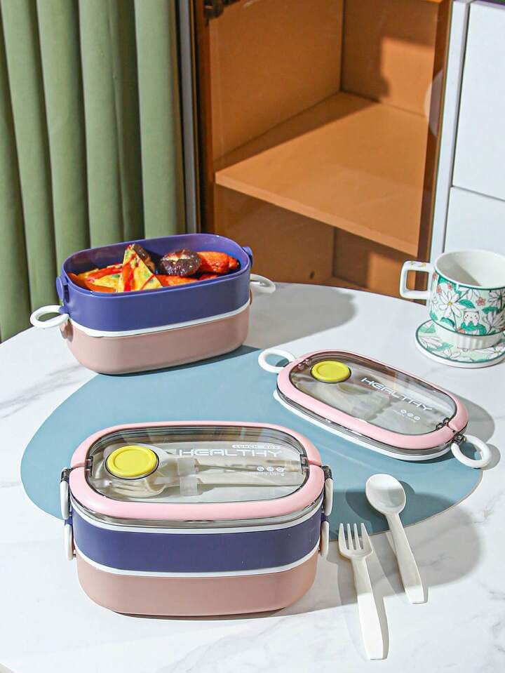 Premium Double-Layer Bento Lunch Box Get Double-Layer Bento Box Now For 1KD in Kuwait