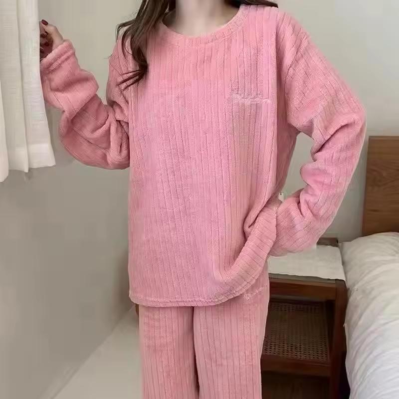 Ultra Soft Plush Winter Pajama Set Get Pink Ultra Soft Pajama Set For 1KD in Kuwait