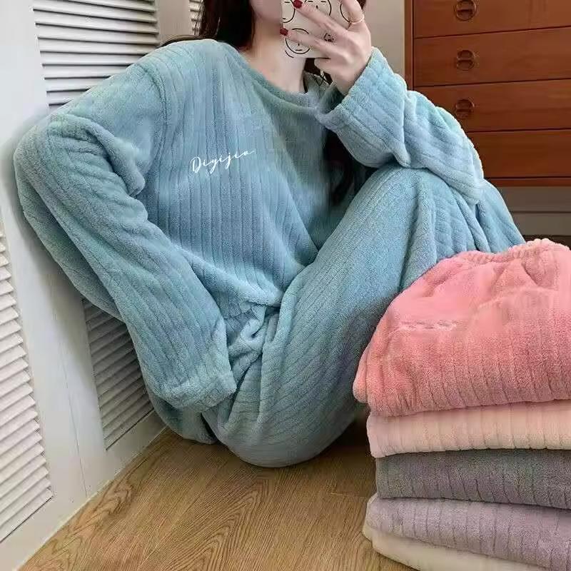 Ultra Soft Plush Winter Pajama Set Buy Sky Blue Ultra Soft Plush Pajama Set For 1KD in Kuwait