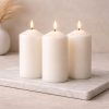 Buy Classic 3-Piece Pillar Candle Set For 1KD in Kuwait