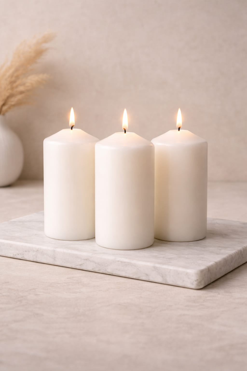 Buy Classic 3-Piece Pillar Candle Set For 1KD in Kuwait