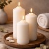 Order 3 Pcs Pillar Candle Pack Online For 1KD in Kuwait