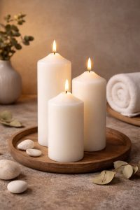 Order 3 Pcs Pillar Candle Pack Online For 1KD in Kuwait