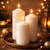 Shop Classic Pillar Candles Set For 1KD in Kuwait