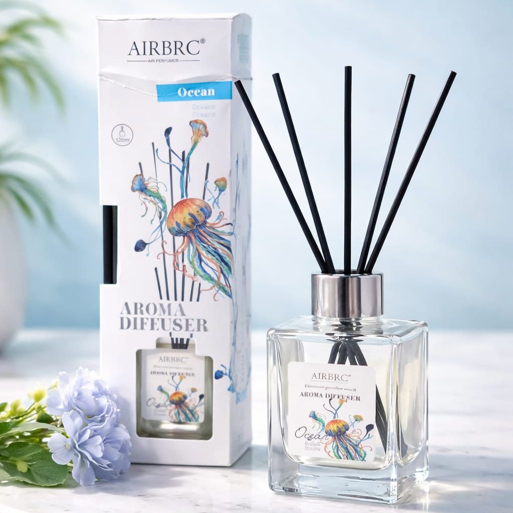 AIRBRC Ocean Breeze Aroma Reed Diffuser – 120ml Buy AIRBRC Ocean Breeze Reed Diffuser For 1KD in Kuwait