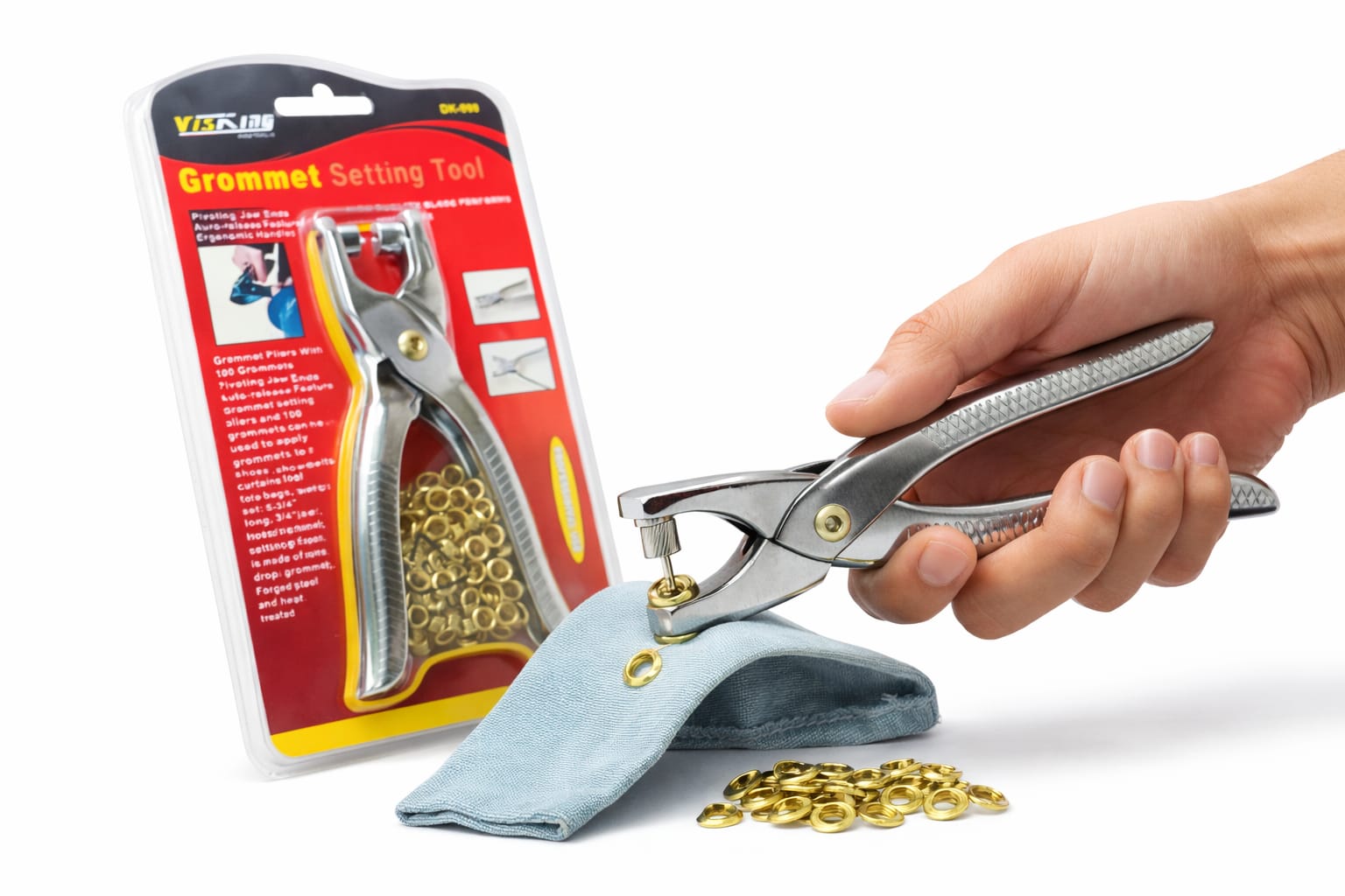 Buy Heavy-Duty Grommet Setting Tool Kit For 1KD in Kuwait