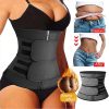 Women’s Double Belt Sauna Waist Trainer Corset – Zipper & Velcro Slimming Shapewear Buy Women's Sauna Waist Trainer Corset For 1KD in Kuwait