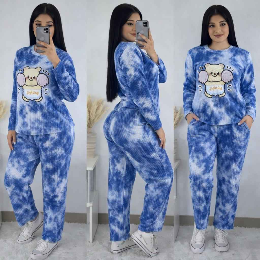 Buy Cute Bear Tie-Dye Lounge Set For 1KD in Kuwait