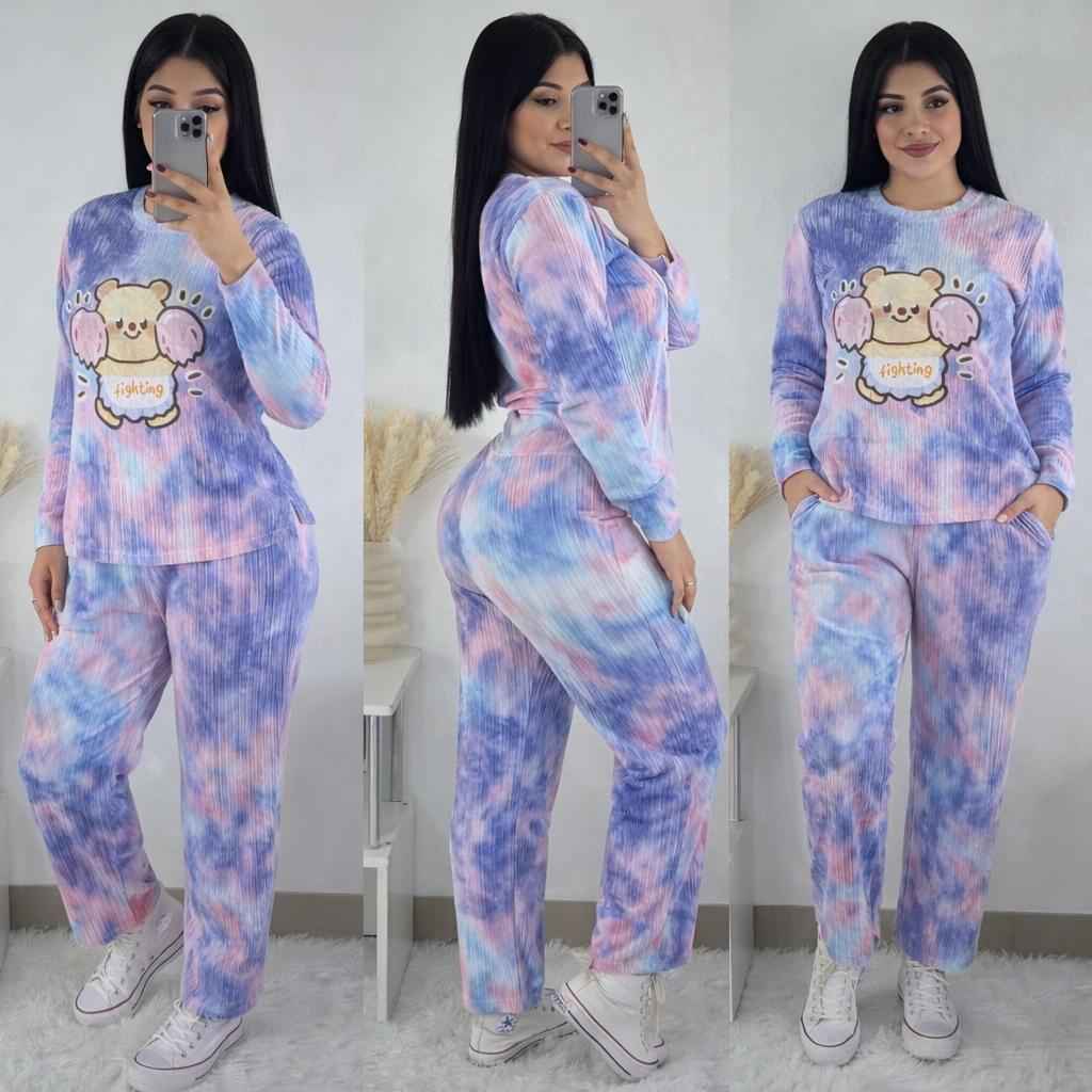 Order Bear Print Loungewear Set Online For 1KD in Kuwait