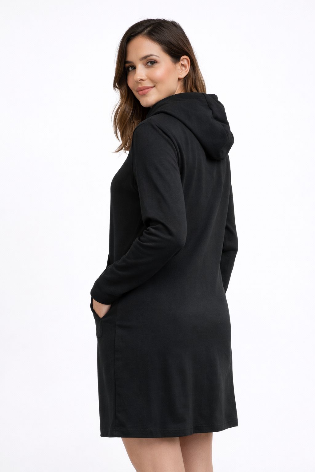 Women’s Classic Hoodie Dress – Premium Winter Wear Buy Women's Black Hoodie Dress Online For 1KD in Kuwait