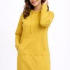 Women’s Classic Hoodie Dress – Premium Winter Wear Get Women's Yellow Winter Hoodie Dress For 1KD in Kuwait