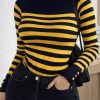 Get Yellow Black Ribbed Striped Sweater For 1KD in Kuwait