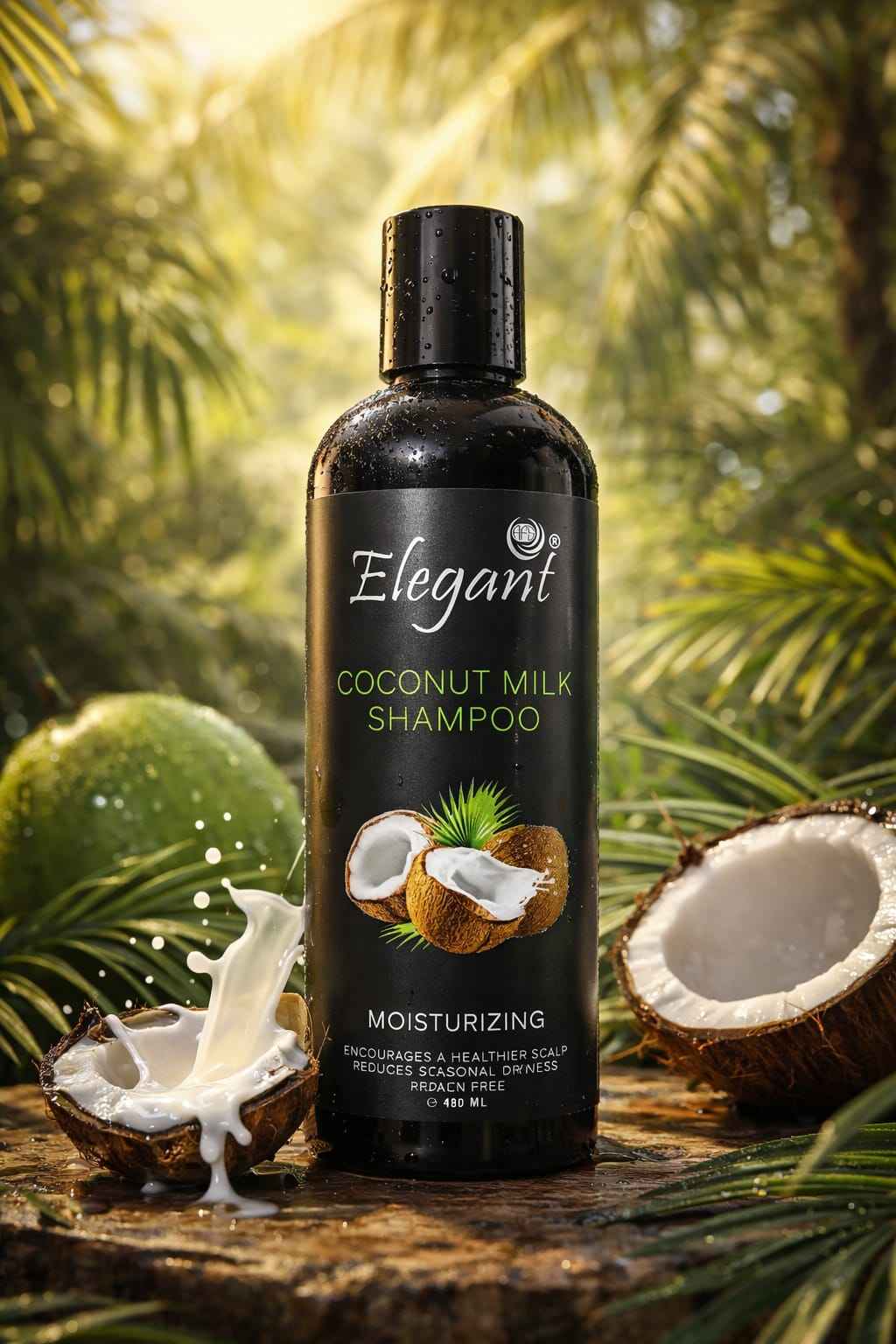 Elegant Gentle Daily Shampoo (480 ml) Purchase Elegant Coconut Milk Shampoo Now For 1KD in Kuwait