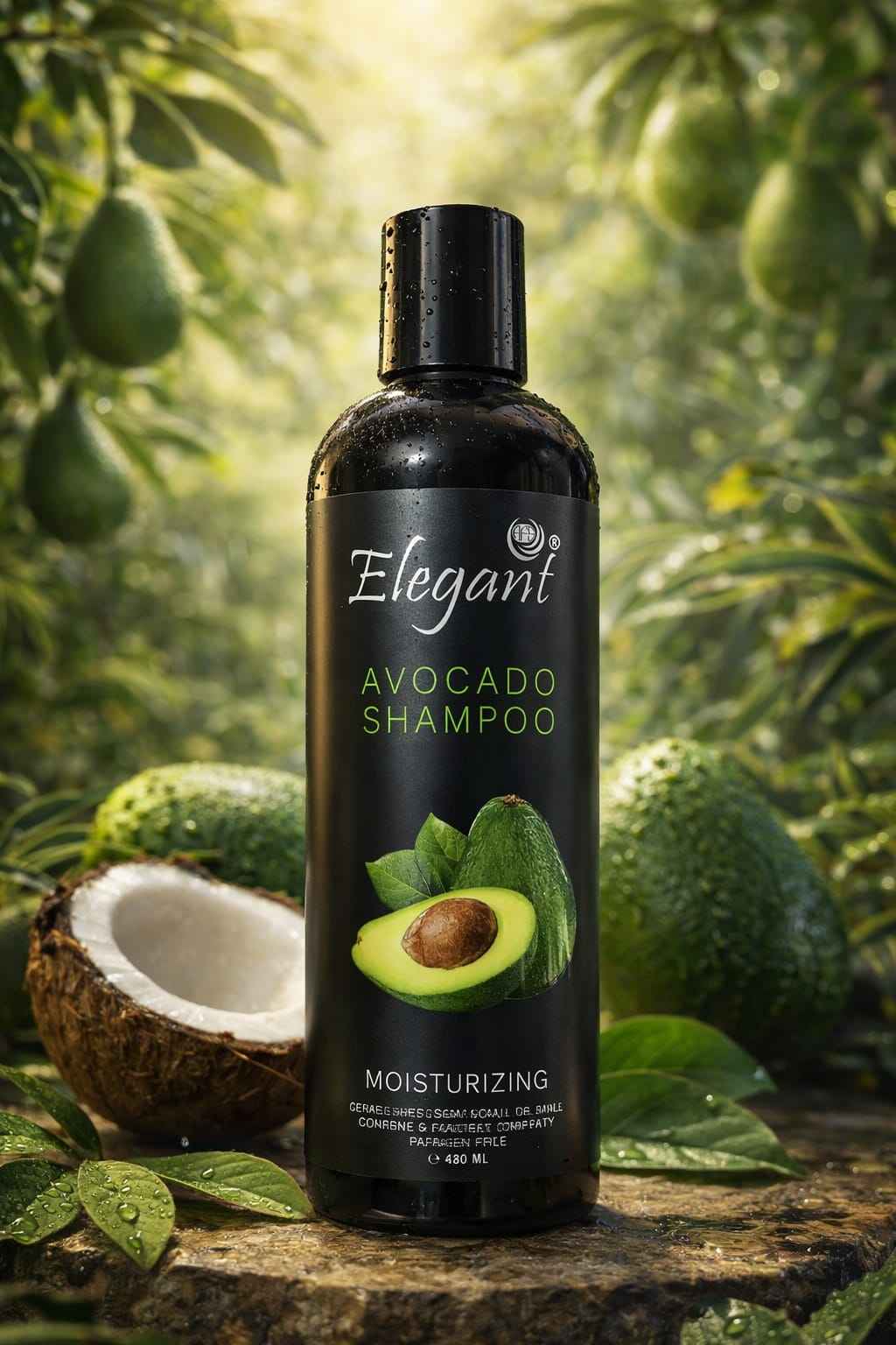 Elegant Gentle Daily Shampoo (480 ml) Buy Elegant Avocado Daily Hair Shampoo For 1KD in Kuwait